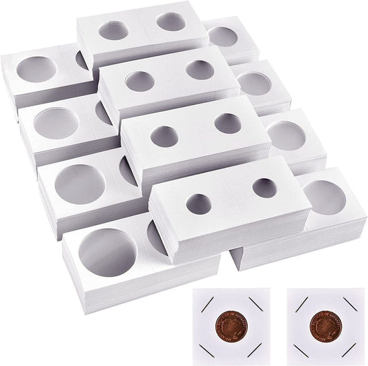 600 Pcs Coin Holders Cardboard Coins Flips Coin Collection Display Sleeves Penny